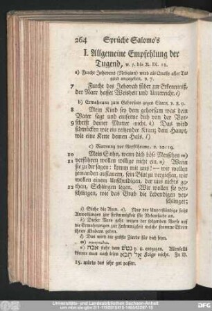 I. Allgemeine Empfehlung der Tugend, v. 7. bis K. IX. 18.