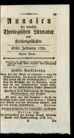 Vierte Woche