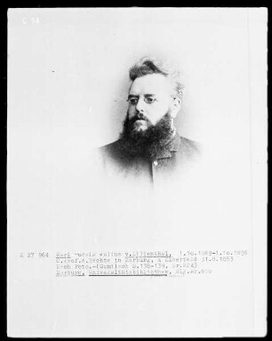 Karl Ludwig Julius von Lilienthal, 1889-1896 Professor der Rechte in Marburg