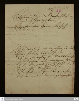 Brief von David Torfstecher an August Hermann Francke.