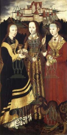 Die Heilige Barbara, Ursula und Margaretha