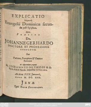 Explicatio elenktikē Evangelii Dominicae secundae post Epiphan.