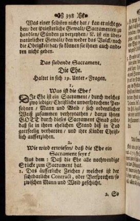 398-406, Das siebende Sacrament