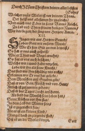 Sjngen wir aus Hertzen Grund/ || Loben Gott mit vnserm Mund/ ||