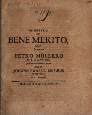 Diss. de benemerito