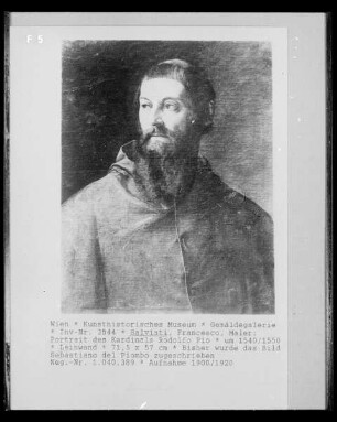 Porträt des Kardinals Rodolfo Pio