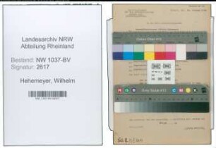 Entnazifizierung Wilhelm Hehemeyer , geb. 03.07.1888 (Geschaeftsinhaber)