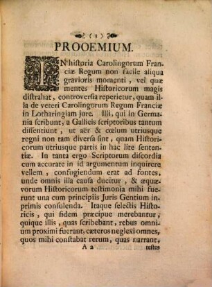 Dissertatio Iuris Publici De Antiquo Coronae Gallicae et Carolingorum Franciae Regum In Regnum Lotharingiae Iure