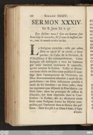 Sermon XXXIV. sur S. Jean XI. v. 47.
