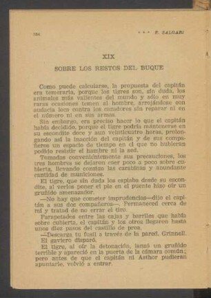 XIX - Sobre los restos del buque