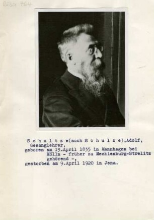 Schultze, Adolf (1835-1920)