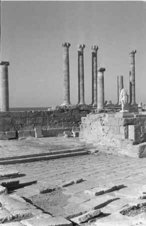 Römische Ruinen von Sabratha : Blick auf die Ruinen