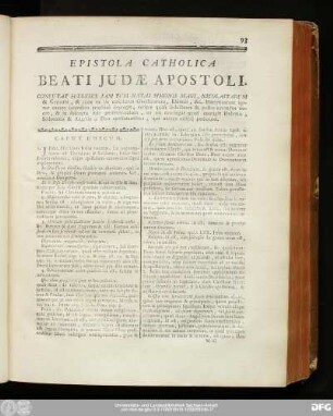 Epistola Catholica Beati Iudae Apostoli.