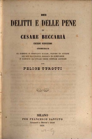 Dei delitti e delle pene