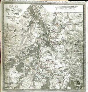WHK 33 Krieg mit Frankreich 1792-1805: Plan des Schlachtfeldes bei Leipzig, 16. bis 17. Oktober 1813