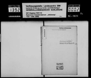 Teutsch, Albert Israel, Kaufmann in Karlsruhe Käufer: Alfons Merz, Spediteur Eheleute in Karlsruhe Lagerbuch-Nr. 4259 und 4260 Karslruhe