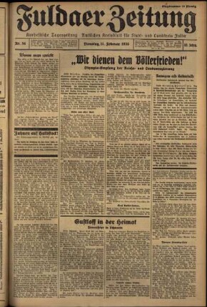 Ausgabe vom Dienstag, den 11. Februar 1936.