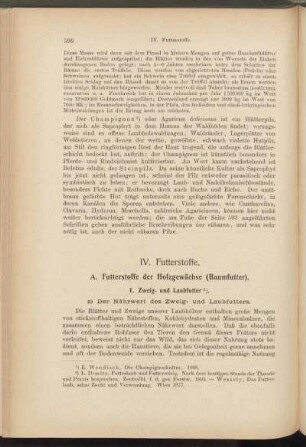 IV. Futterstoffe.