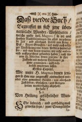 234-287, Erstes Capitel