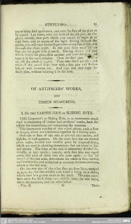 Of Artificers´ Works And Timber Measuring