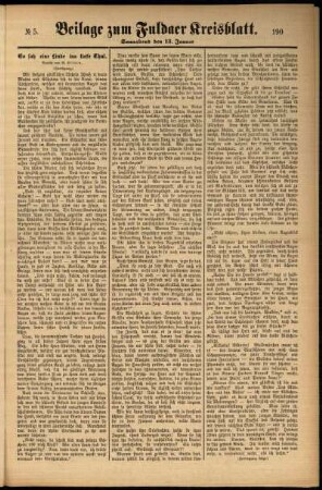 Zweite Ausgabe vom Samstag, den 13. Januar 1900.