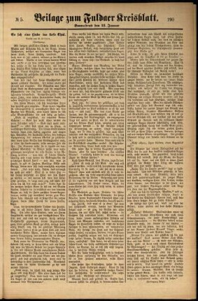 Zweite Ausgabe vom Samstag, den 13. Januar 1900.