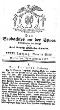 9. Stueck, 27. Februar 1837