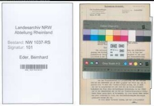 Entnazifizierung Bernhard Eder , geb. 16.08.1906 (Justizassistent)
