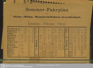 Sommer-Fahrplan