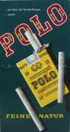 Werbeaufsteller für "Polo"-Zigaretten