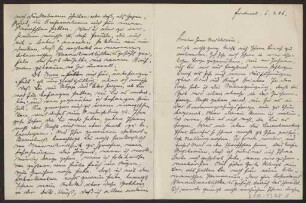Schreiben an Hermann Muthesius (Brief)