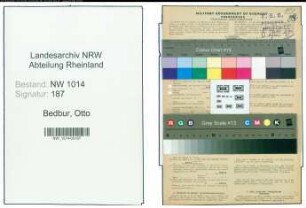 Entnazifizierung Otto Bedbur , geb. 22.10.1896 (Bahnangestellter)