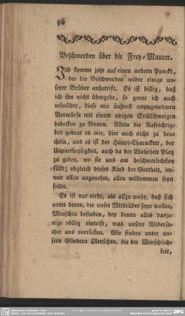Beschwerden über die Frey-Maurer