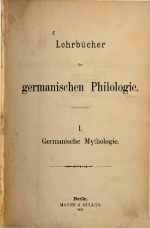 Germanische Mythologie