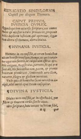 Explicatio Singulorum Capitum per aliquot Themata.