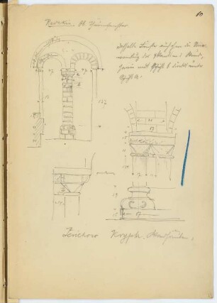 Dorfkirche, Redekin: Details (aus: Skizzen- und Fotoalbum 9)