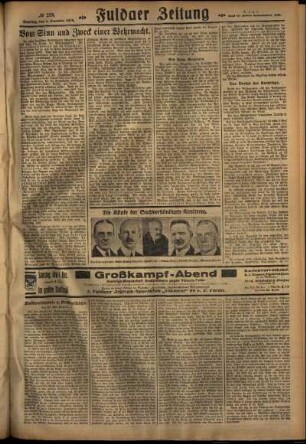 Zweite Ausgabe vom Samstag, den 01. Dezember 1928.