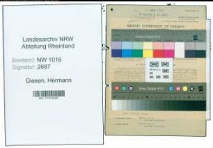 Entnazifizierung Hermann Giesen , geb. 09.05.1903 (Wasserwerker)