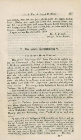 567-568 Eine andere Gegenerklärung : gegen Diedrich