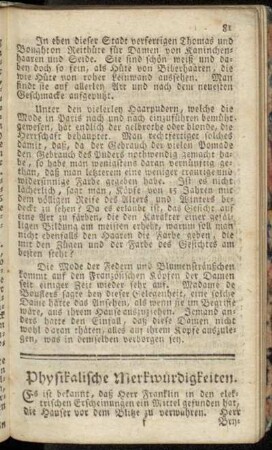 Physikalische Merkwürdigkeiten