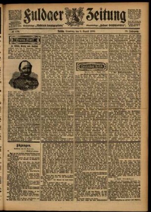 Erste Ausgabe vom Samstag, den 08. August 1903.