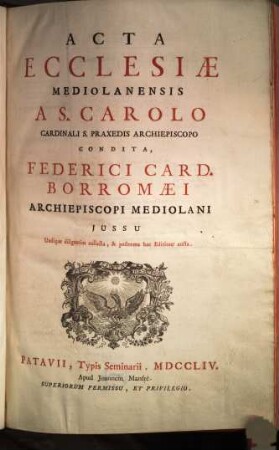 Acta ecclesiae Mediolanensis