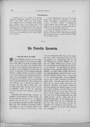 Die Parochie Rosswein
