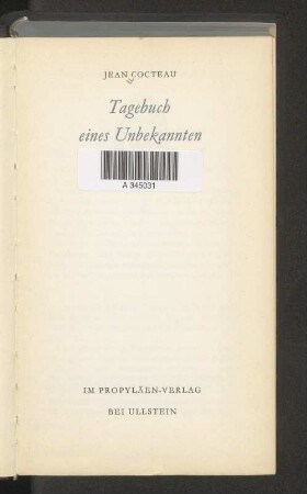 Tagebuch eines Unbekannten