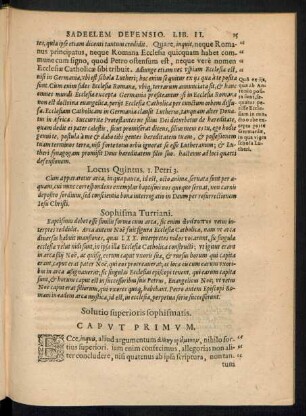 Locus Quintus. I. Petri 3.