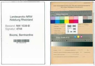 Entnazifizierung Bernhardine Booms , geb. 03.09.1887 ()
