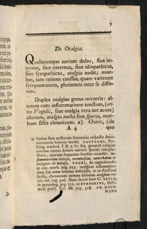 7-80, De Otalgia