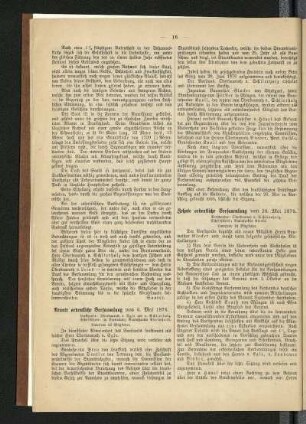 Neunte ordentliche Versammlung vom 6. Mai 1876