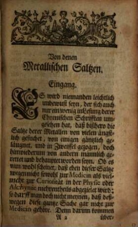 Gottfried Rothens Weyland Med. D. und Practici in Leipzig, Anhang zu seiner Chymie : Handelnd von denen Metallischen Saltzen und dem Schmertz-stillenden Schwefel des Vitriols