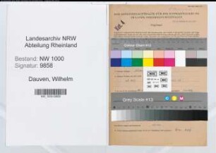 Entnazifizierung Wilhelm Dauven, geb. 25.02.1898 (Banksekretaer)
